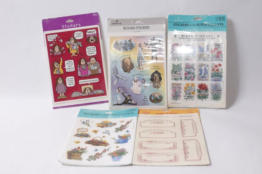 Sealed Sticker Sheet Lot Reward Birth Flowers Kitchen Cathy ~ 260902-WH 1135